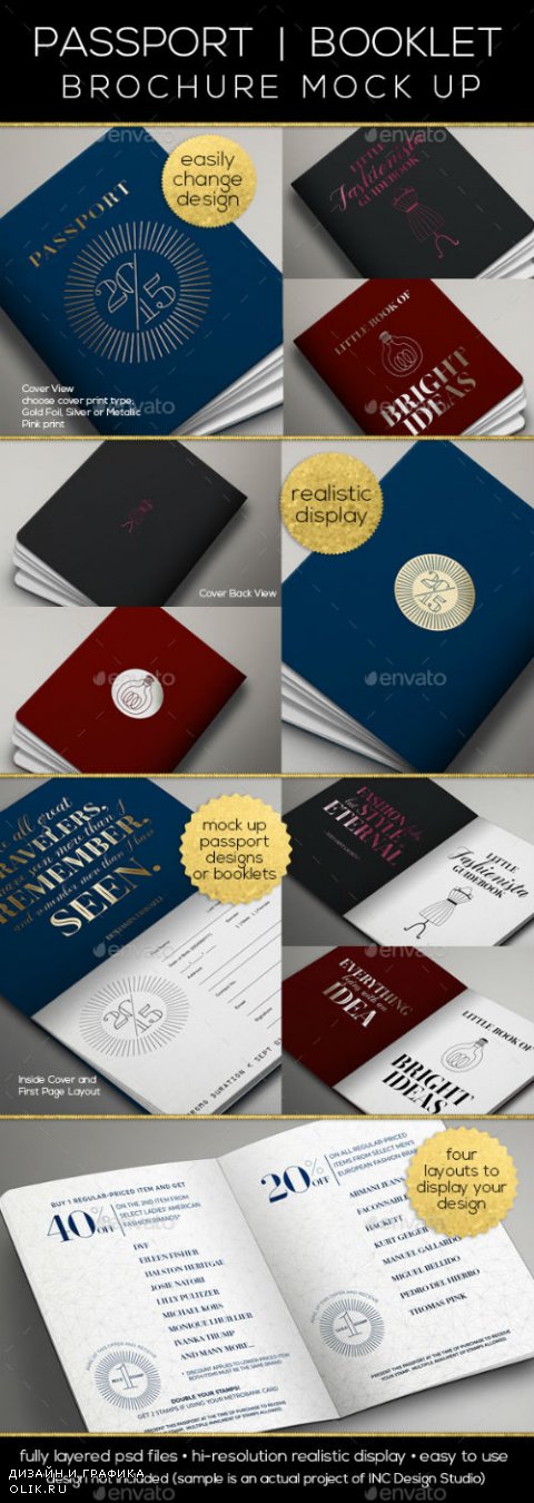 Passport | Booklet Photo Realistic Mock Up 14724116