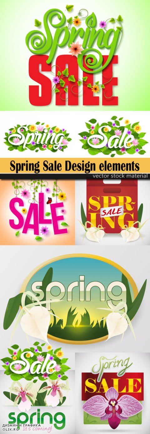 Spring Sale Design elements
