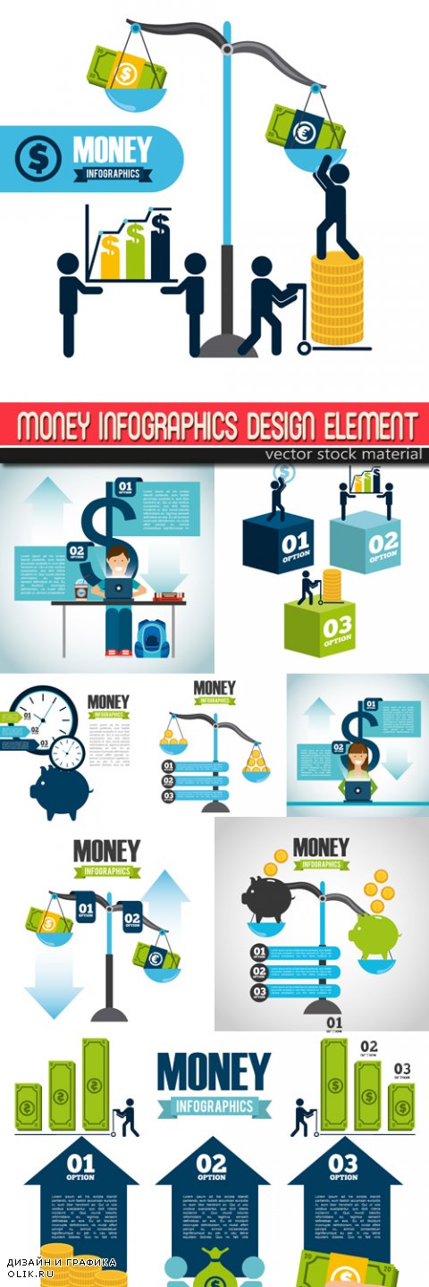 Money Infographics Design element