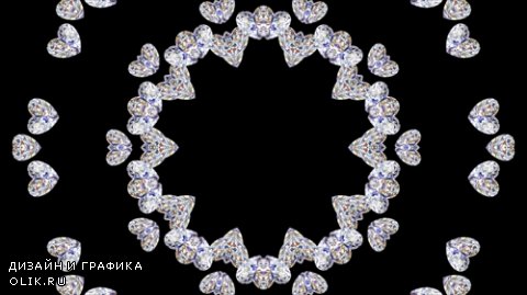 Kaleidoskop crystal hearts