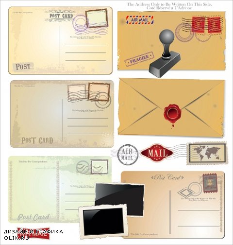 Vintage postcards, envelopes and stamps (part 1)