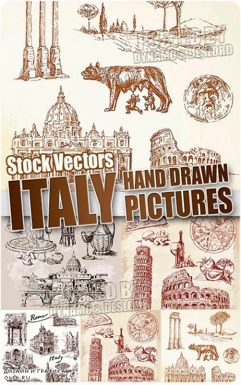Италия - Векторные рисунки от руки