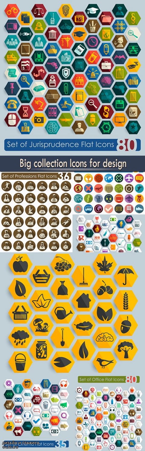 Big collection Icons for design