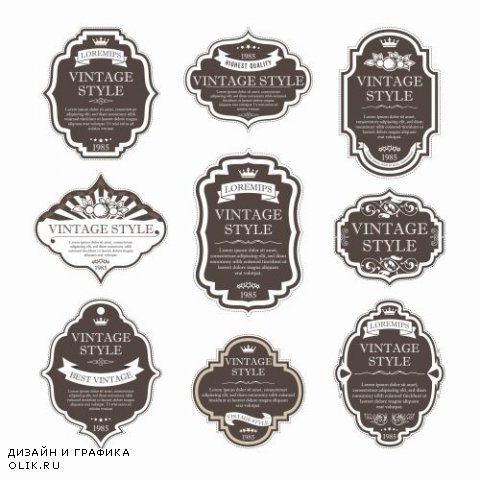 Различные этикетки и наклейки Different Labels & Stickers #4 - 25 Vector