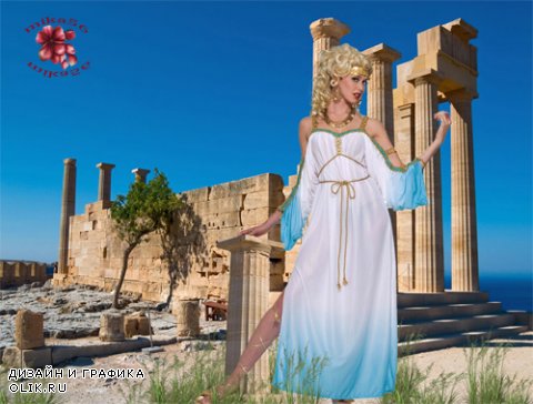 Шаблон  женский - Под небом Греции