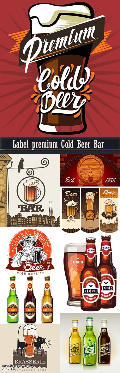 Label premium Cold Beer Bar