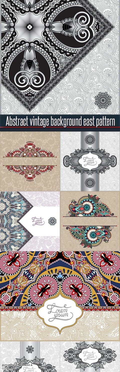 Abstract vintage background east pattern