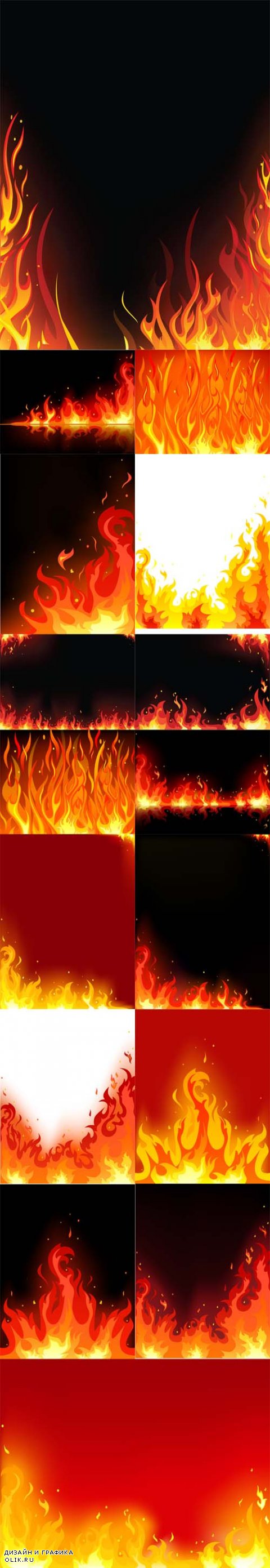 Vector Fire Backgrounds