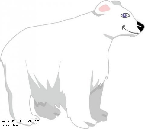 Белый медведь (животные в векторе)