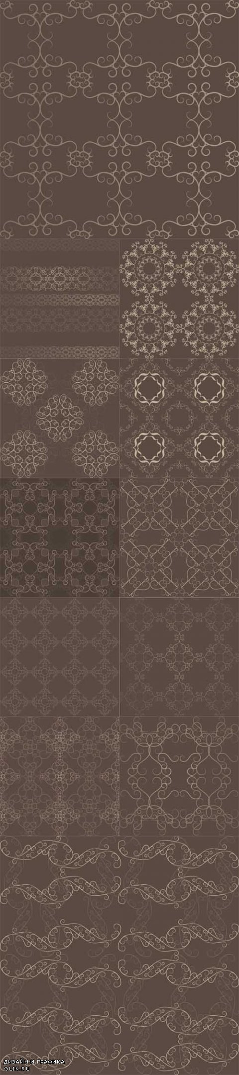 Vector Abstract Victorian Orient Ethnic Patterns