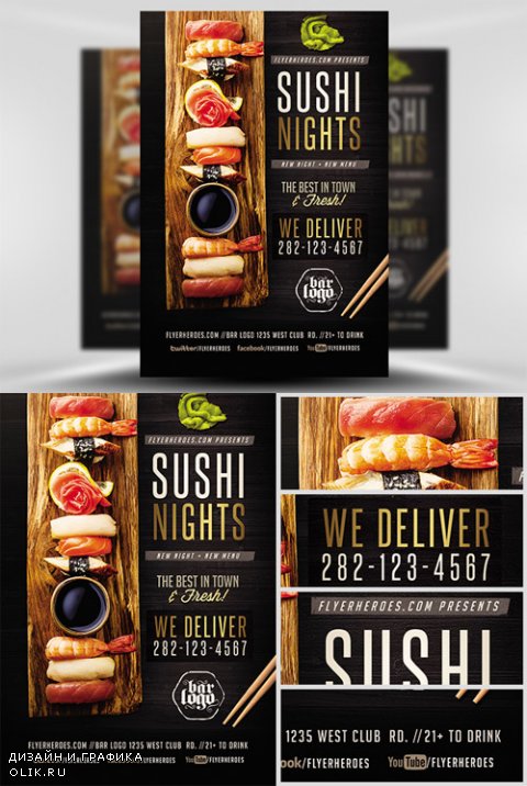 Flyer Template - Sushi Nights