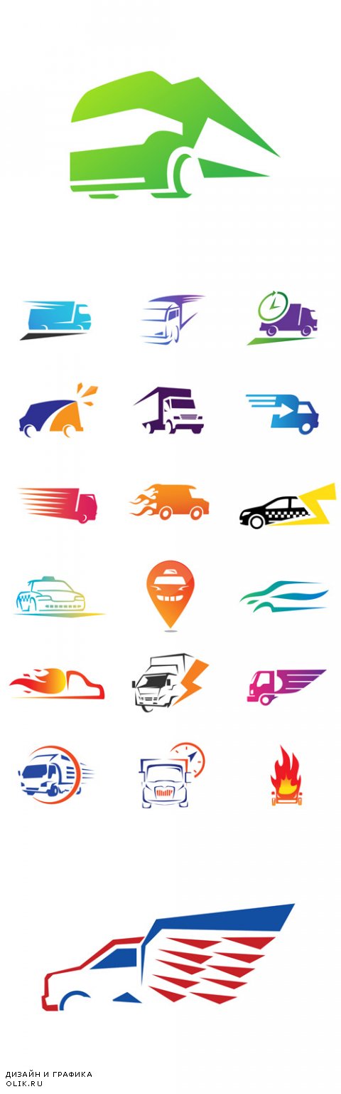 Vector Modern Delivery Logo Symbols