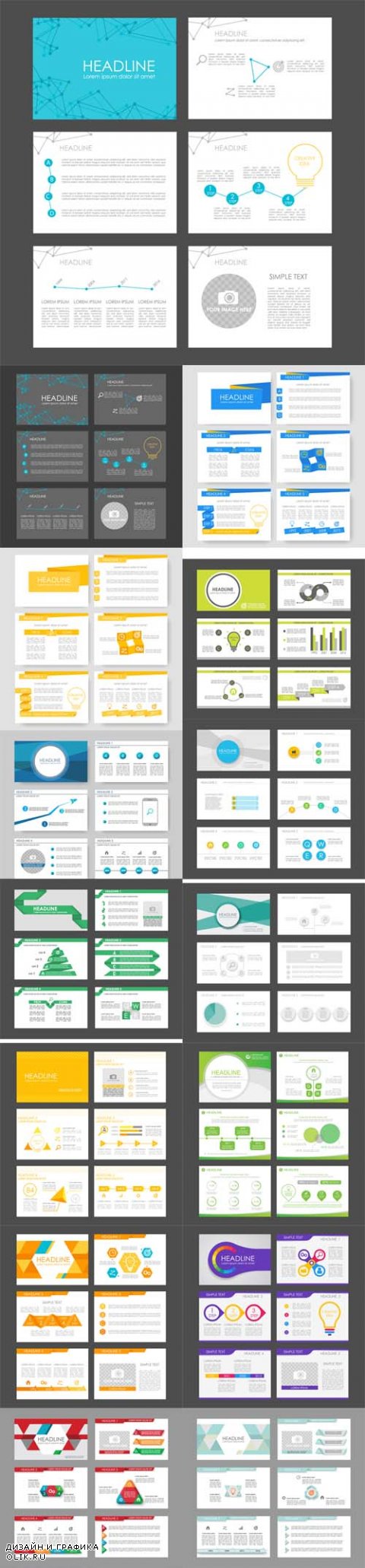 Vector Infographic Elements for Presentation Templates