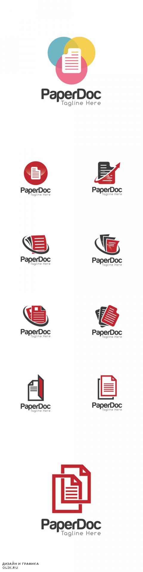 Vector Document Creative Concept Logo Template