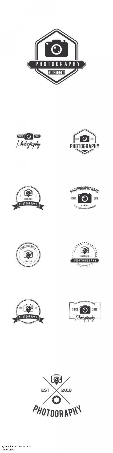 Vector Photography Badges Creative Logo Design