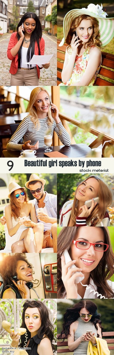 Beautiful girl speaks by phone