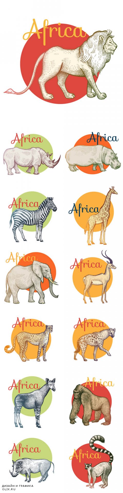 Vector African Animals