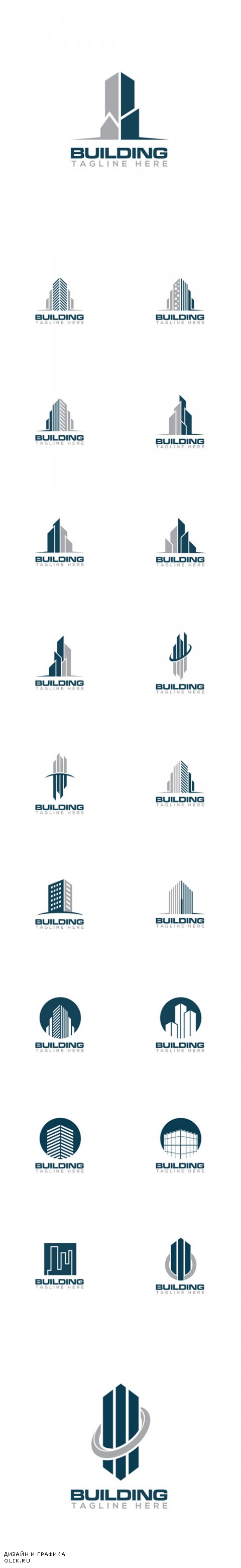 Vector Building Creative Concept Logo Design