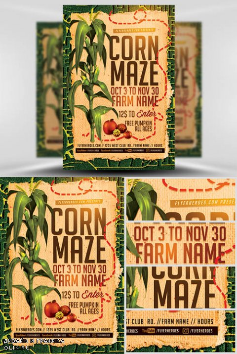 Flyer Template - Fall Corn Maze