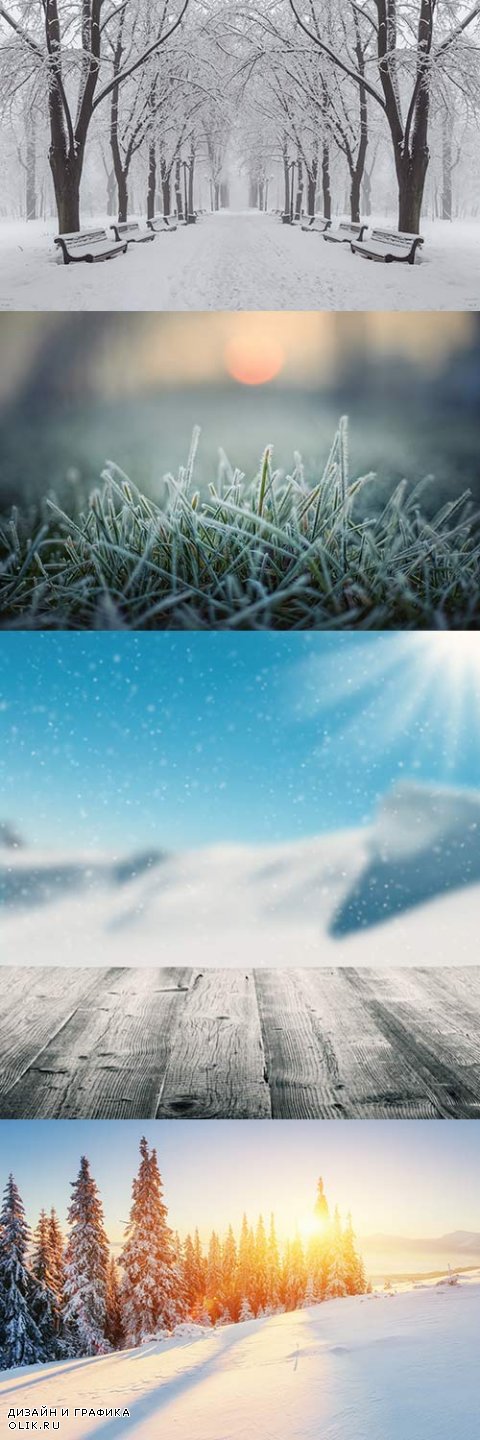 Растровый клипарт - Зимние пейзажи 11