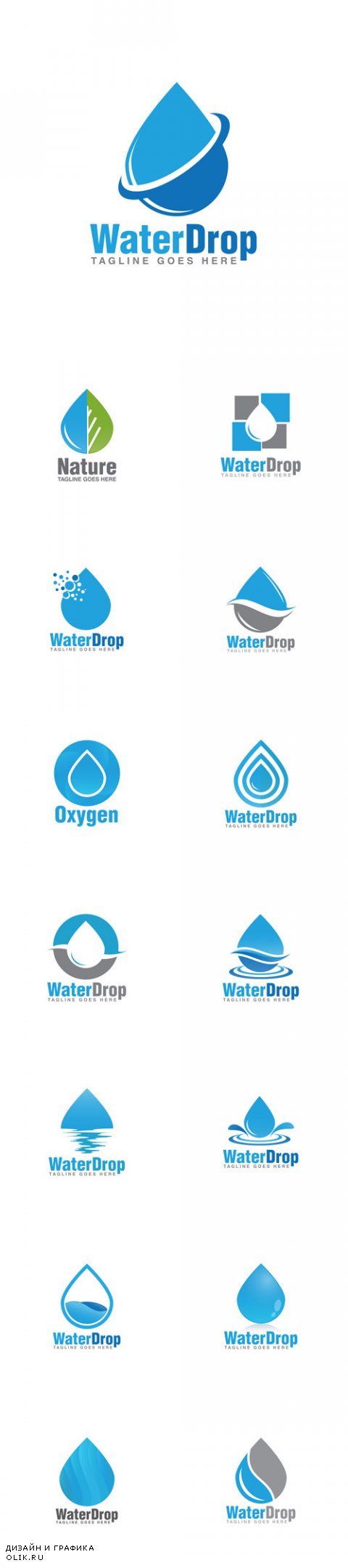 Vector Water Drop Logo Icons