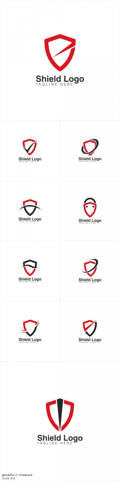 Vector Simple Shield Creative Concept Logo Design