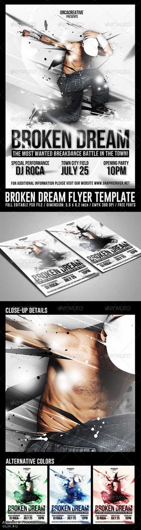 Broken Dream Flyer Template 8406950