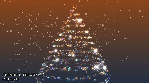 Spinning sparkling Christmas tree HD
