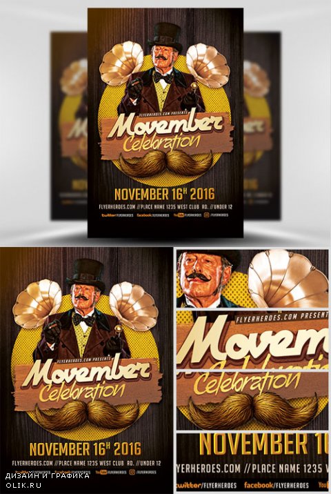 Flyer Template - Movember Celebration
