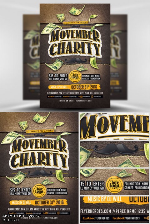 Flyer Template - Movember Charity