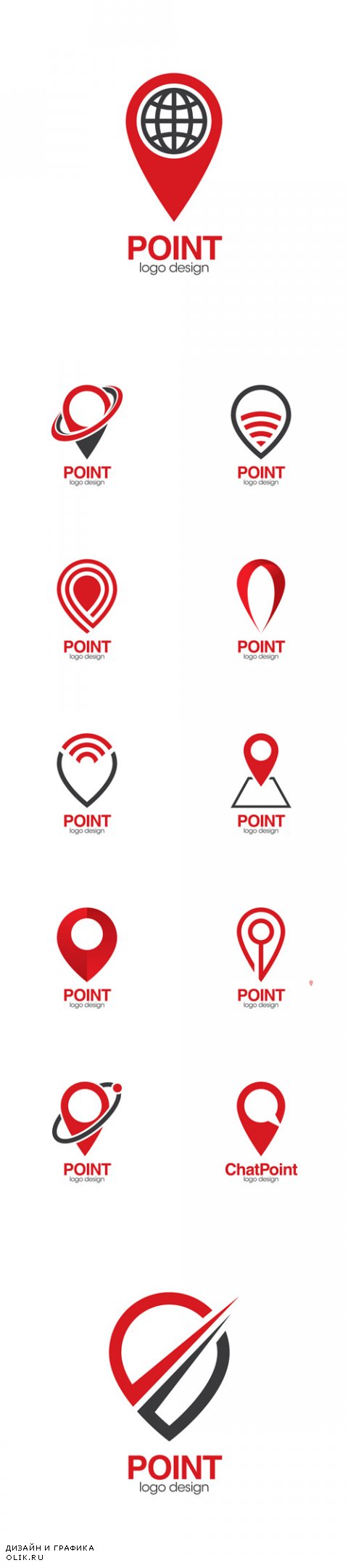 Vector Point Creative Concept Logo Design Template