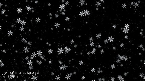 Flying snowflakes and stars