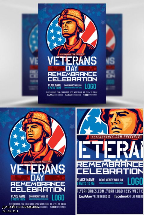 Flyer Template - Veterans Day Remembrance Celebration