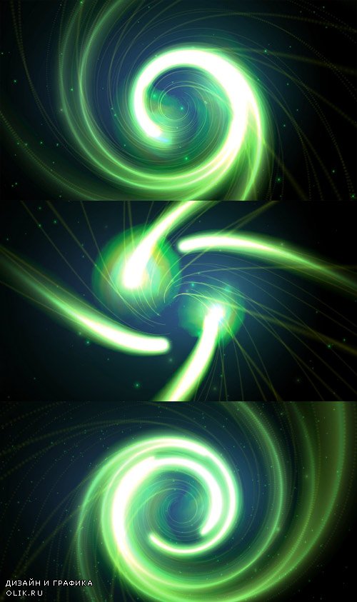 Green Glowing Spiral Rush