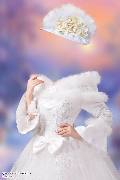 Шаблон женский для фотошопа – Зимний бал