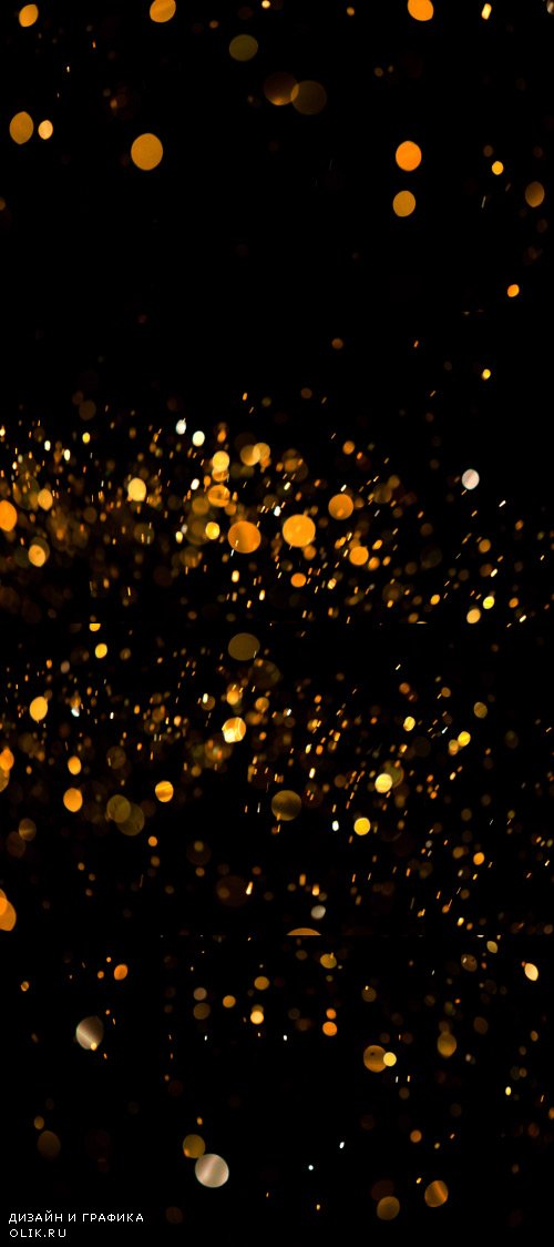 Gold glitter bokeh video background