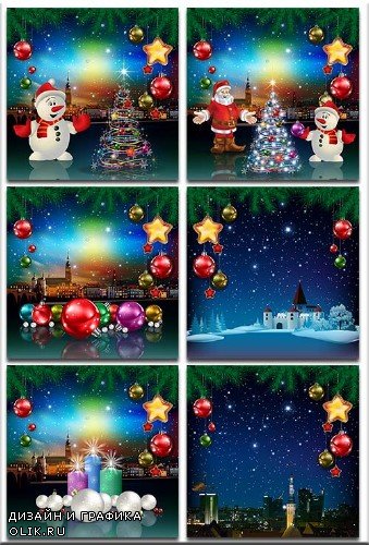 Новогодние фоны-Новогодние композиции.7 часть/Christmas backgrounds-Christmas composition.Part 7