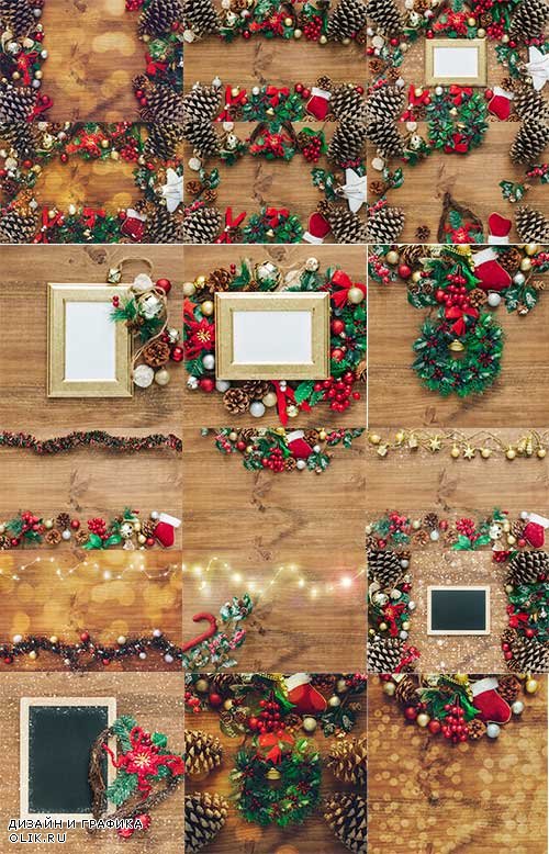 Новогодние фоны - 5 - Растровый клипарт / Christmas backgrounds - 5 - Raster clipart