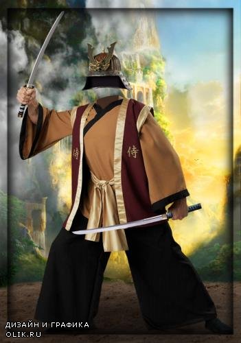 Мужской шаблон - Мужественный самурай