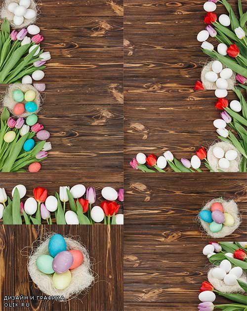 Фоны к Пасхе - Растровый клипарт/ Easter Backgrounds - Raster clipart