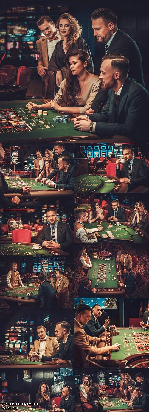 Casino gamblings in poker glamourous players