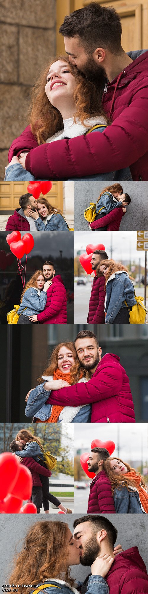 Falling in love and romantic couple on balloon walk