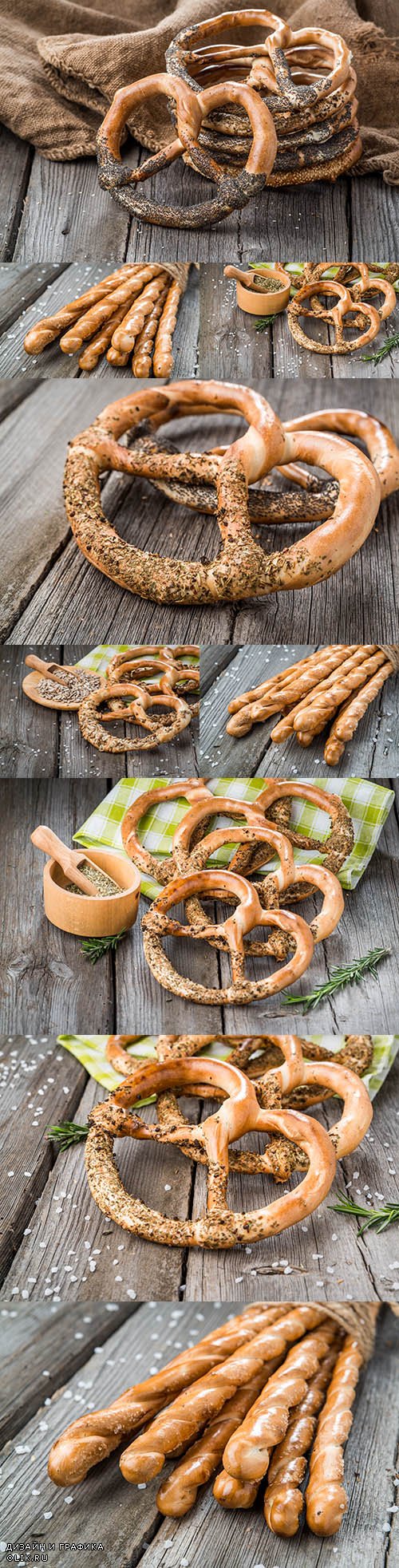 German pretzel and cheese sticks village background
