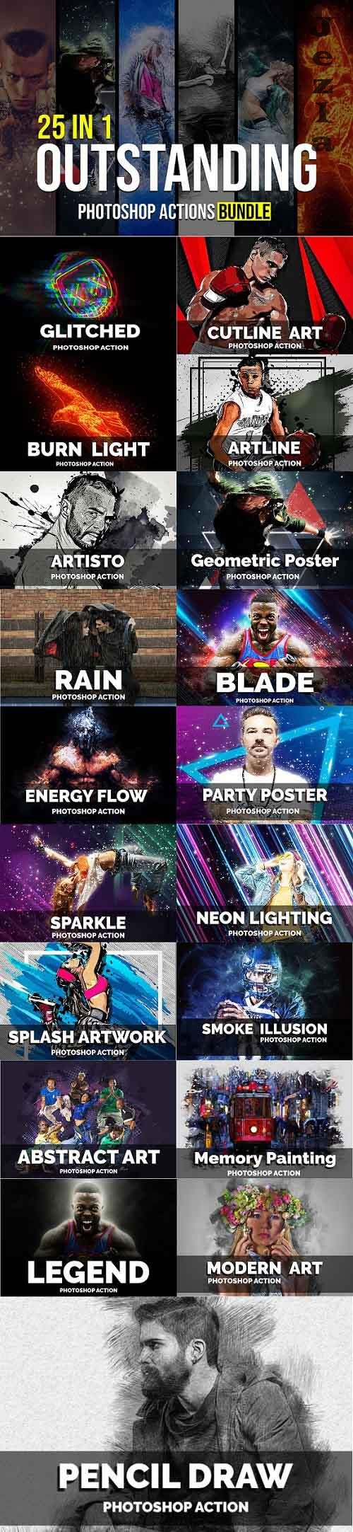 25 In 1 Outstanding Photoshop Actions Bundle - 5299135 25 In 1 Outstanding Photoshop Actions Bundle - 5299135