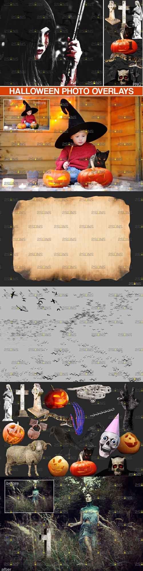 Halloween clipart & Halloween overlays, PHSP overlay - 905461