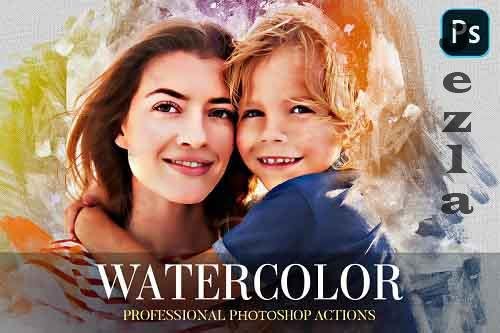 Watercolor Photoshop Action 4870553 Watercolor Photoshop Action 4870553