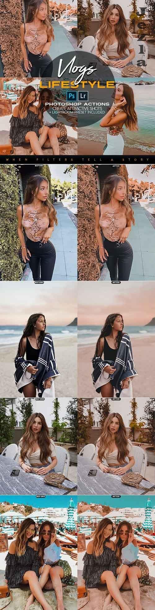 Vlogs Lifestyle Photoshop Actions + LR Presets 28114541 Vlogs Lifestyle Photoshop Actions + LR Presets 28114541