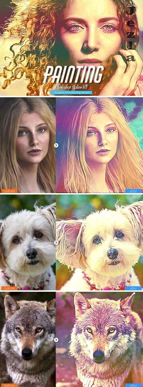 Painting Photoshop Action V8 Painting Photoshop Action V8
