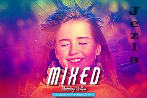 Mixed Painting Photoshop Action Mixed Painting Photoshop Action