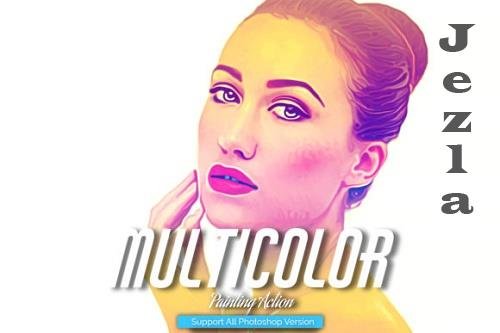 Multi Color Painting Photoshop Action Multi Color Painting Photoshop Action
